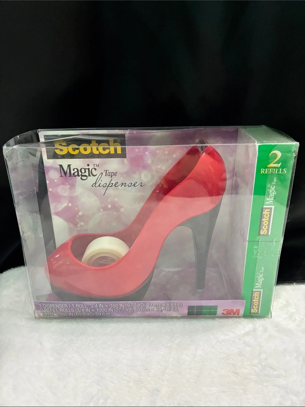 Rare Scotch Red High Heel Tape Dispenser - Fashionable Desk Accessory